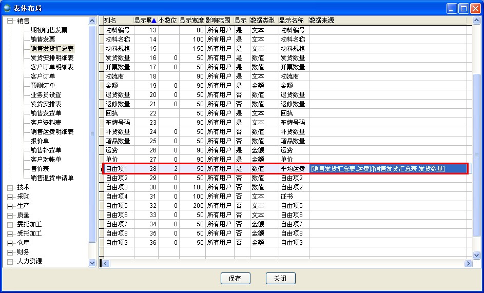 數值型自由項的設置