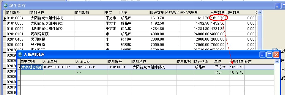 現在庫存量查詢