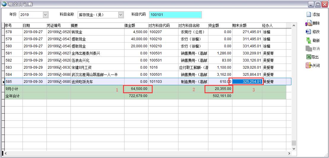 現(xiàn)金日記賬
