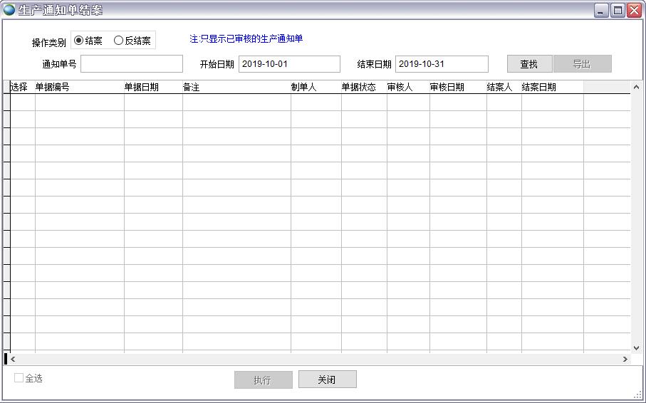 生產通知單結案