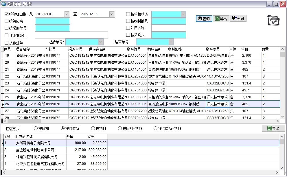 采購單列表 采購單列表